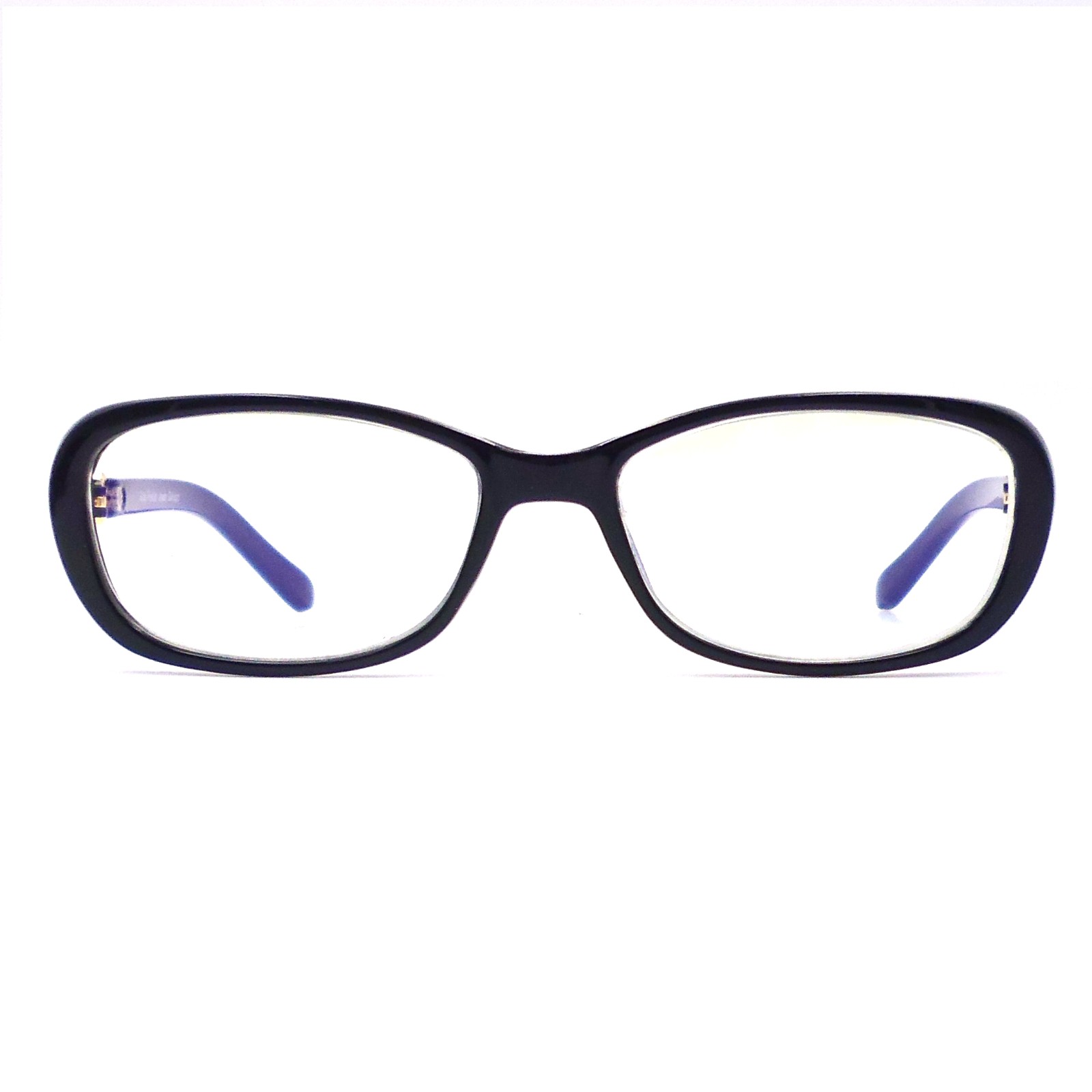 RB3075-濾藍光老花眼鏡-典雅黑-金屬帶鑽飾片.眼鏡批發